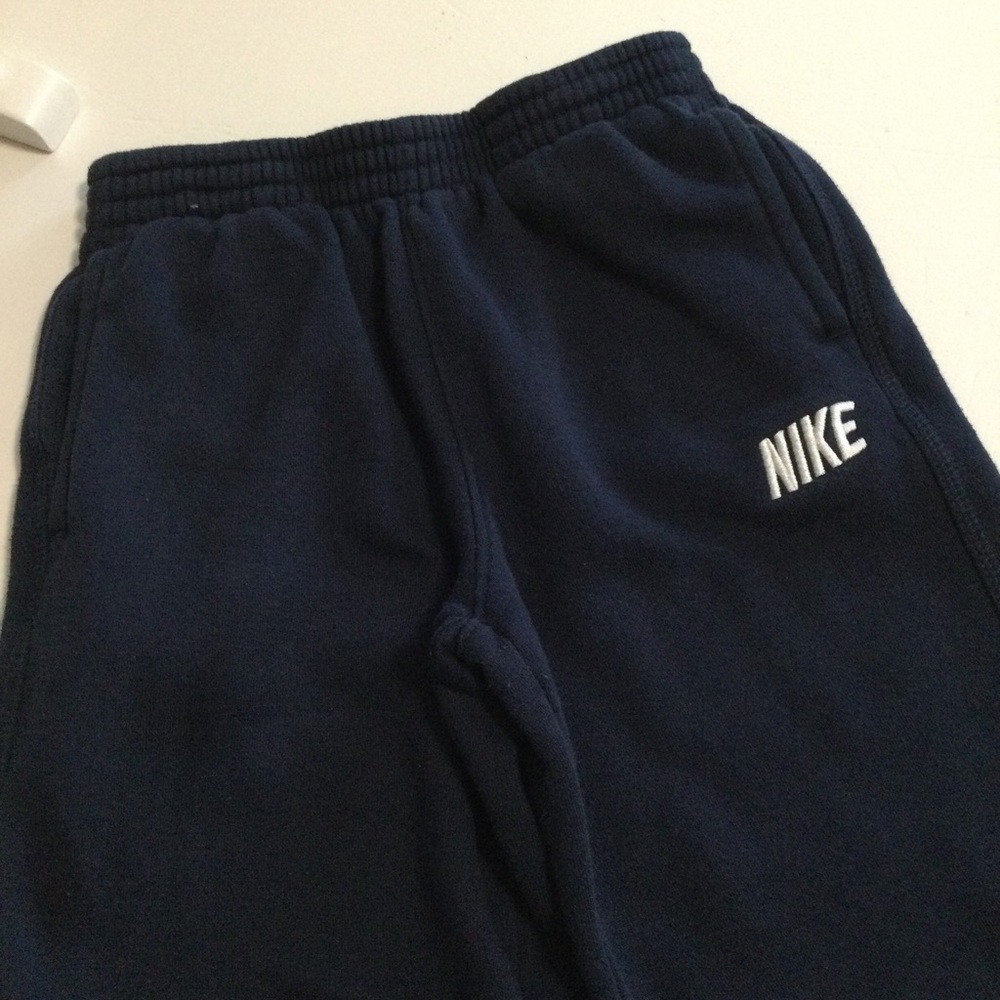 *Flaw* Boys NIKE 7 sweatpants navy pants logo sweats kids youth fleece athletic